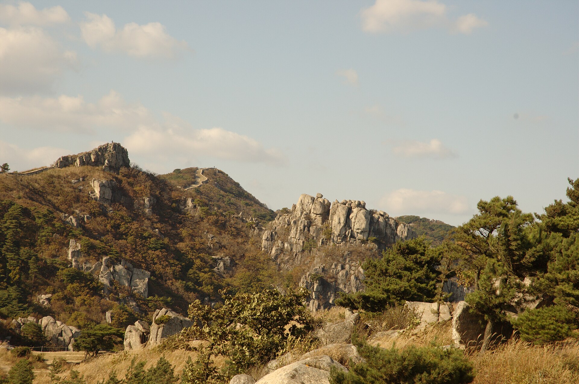 Rocky ridges of Geumjeongsan in Busan